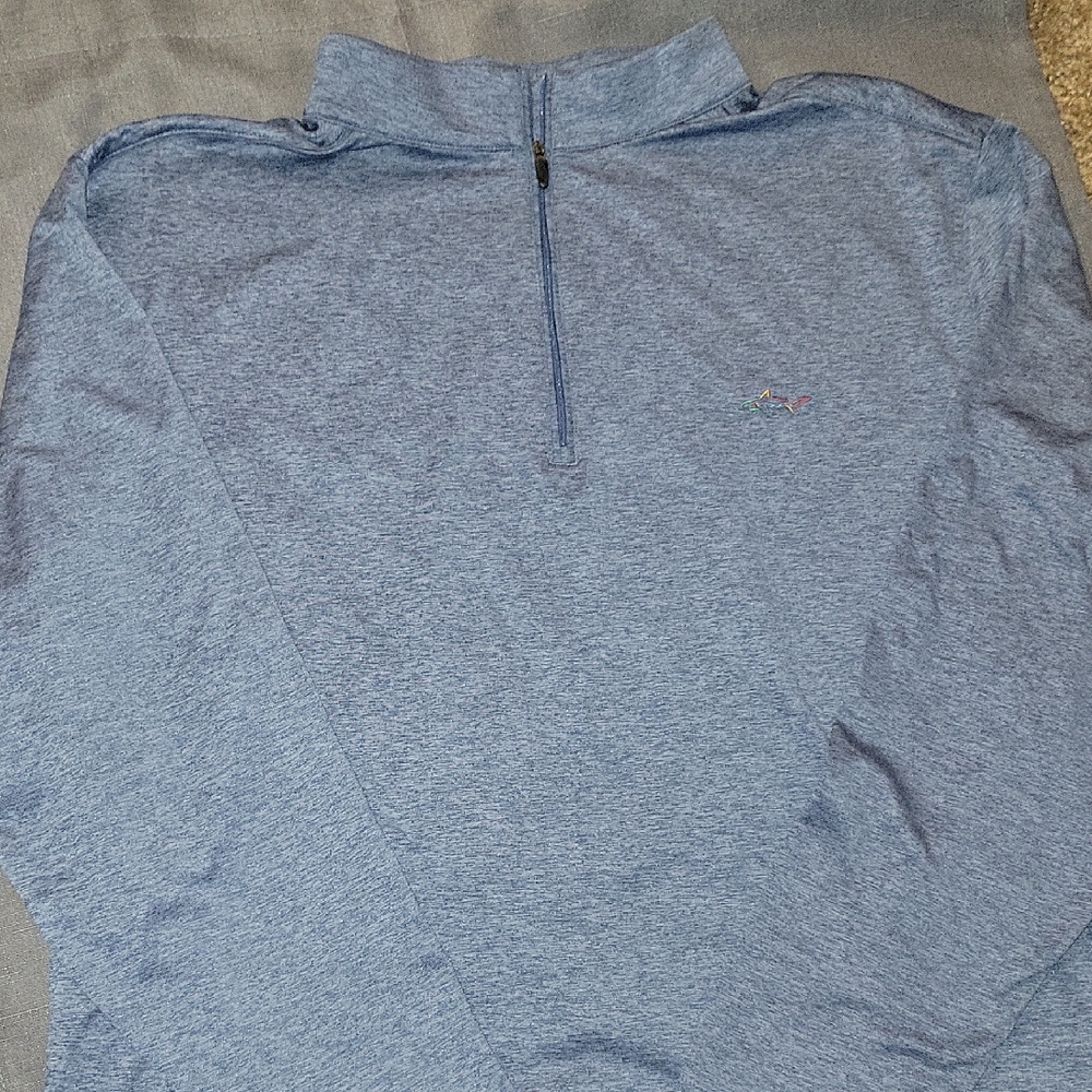 Greg Norman Collection Blue Quarter-Zip Sweater